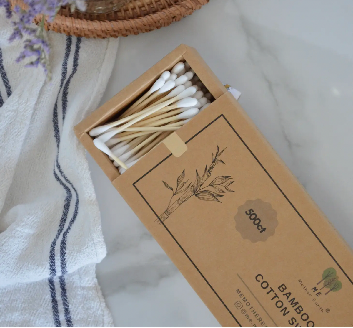 Bamboo & Cotton Ear Buds Cotton Swabs (Qtips) – Planet Renu