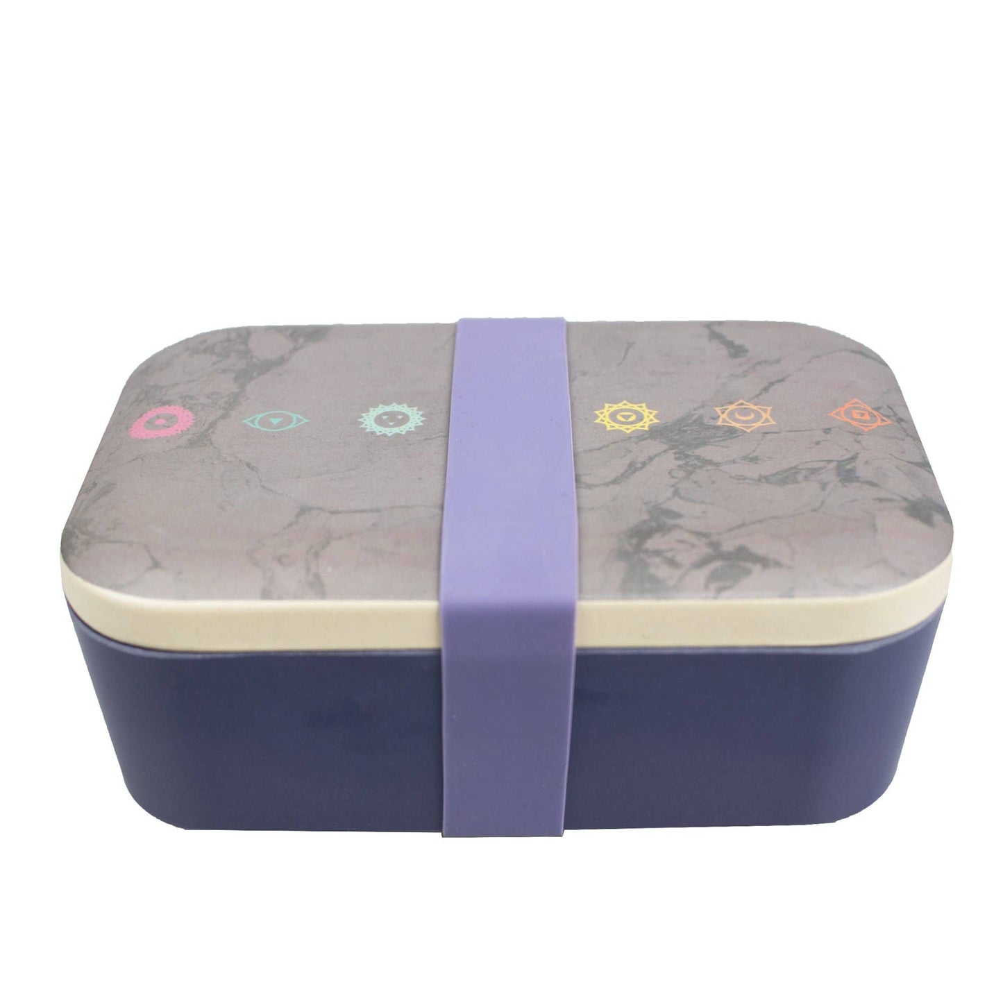 Zero Waste Bamboo Lunch Box (Reusable)- Chakra print