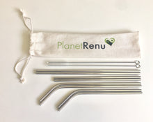 Stainless Steel Straws, Rainbow Stainless Steel Straws, Stainless Steel Straw Set, Planet Renu