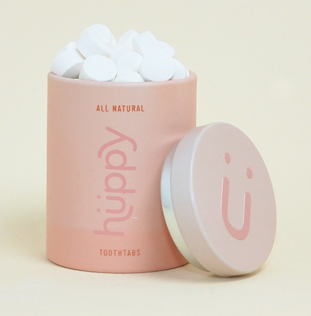 Sustainable Huppy Strawberry Watermelon Toothpaste Tablets