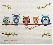 owls Swede Dish Cloth Reusable Swedish dish cloths