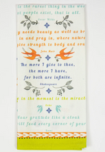 Organic Cotton Artsy Kitchen Tee Towels by SIP