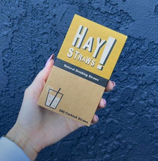 Compostable plastic straw alternatives, Hay straws!