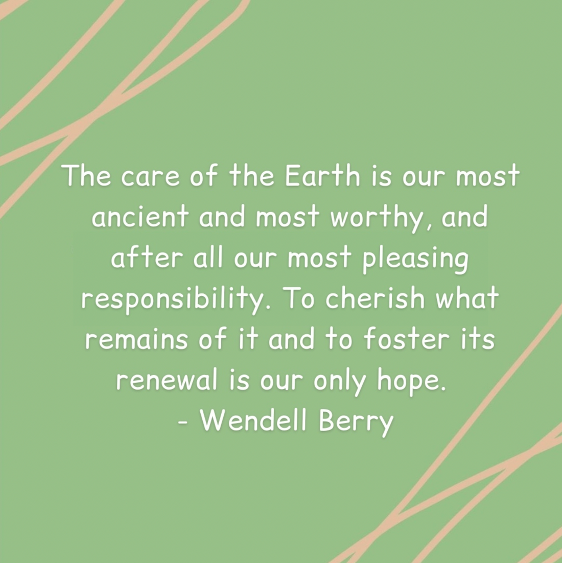 The Care of the Earth