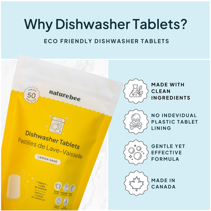 Dishwasher Pods - Tablets Lemon by Nature Bee