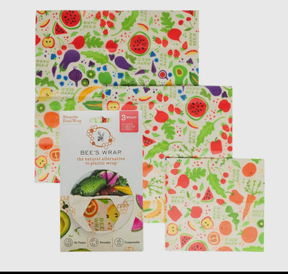 Bee's Wraps- ASSORTED SET OF 3 SIZES (S, M, L)