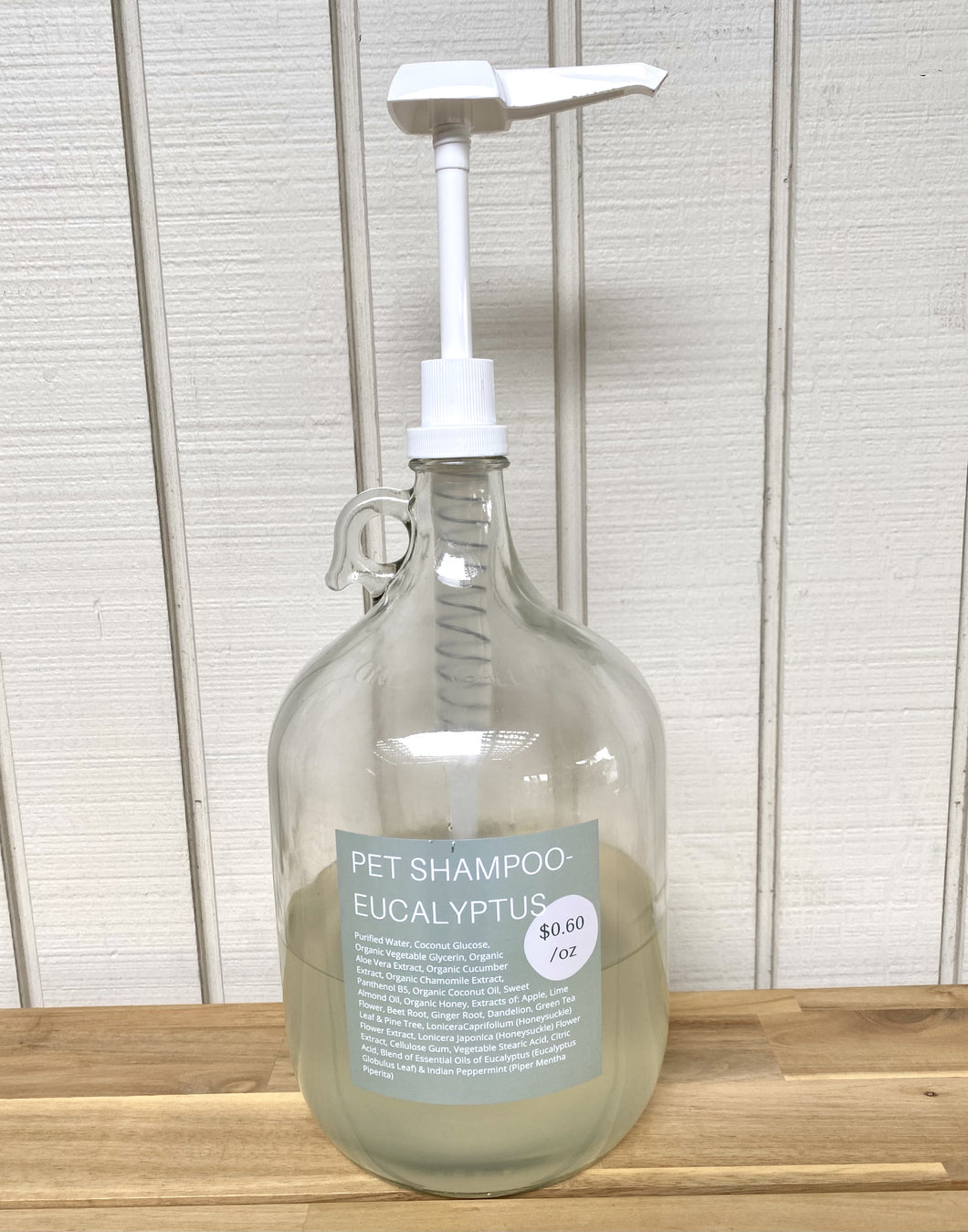 Pet Shampoo Eucalyptus or Unscented- refillable