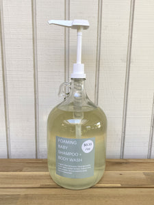 Foaming Baby Shampoo and Bodywash- Refillable