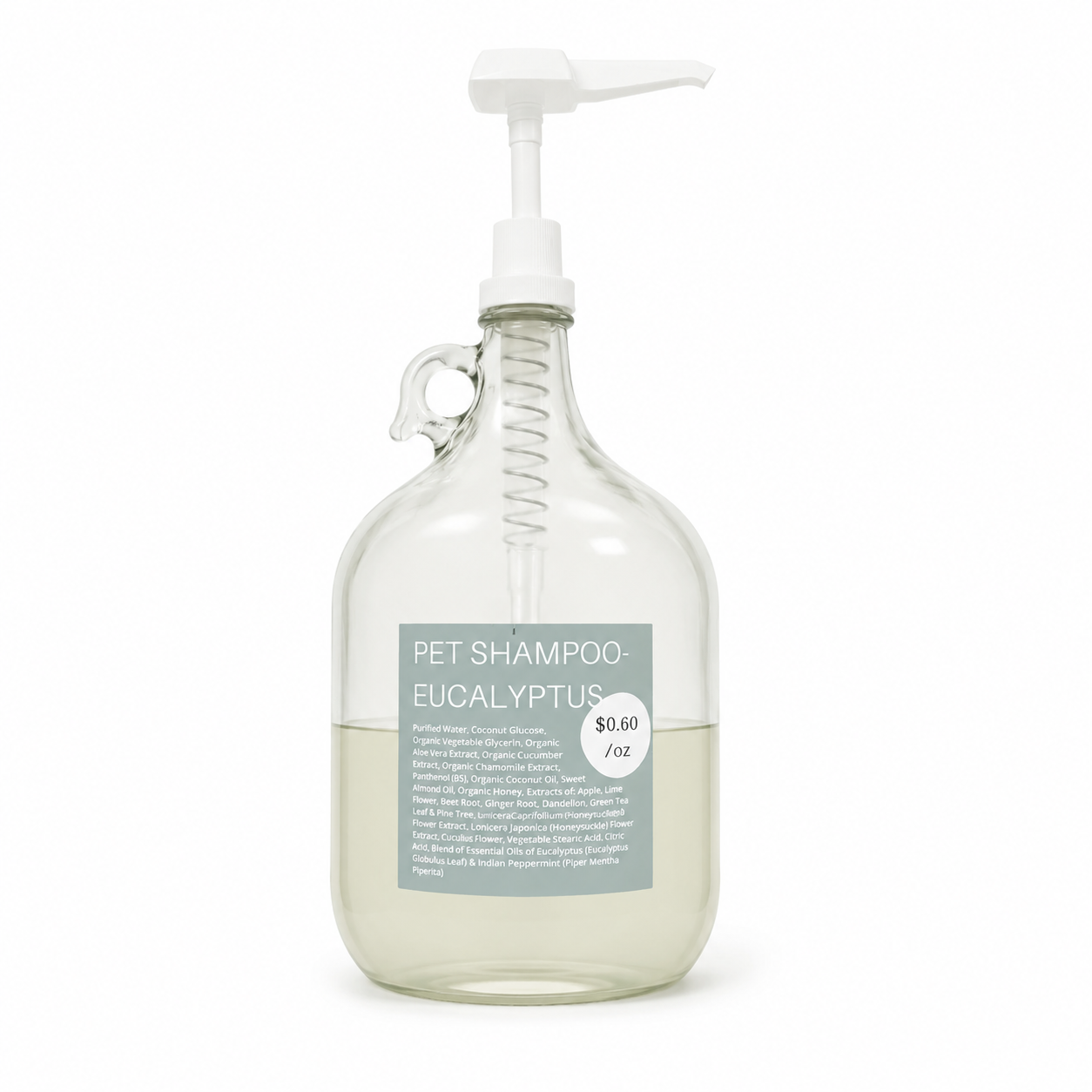 Pet Shampoo Eucalyptus or Unscented- refillable