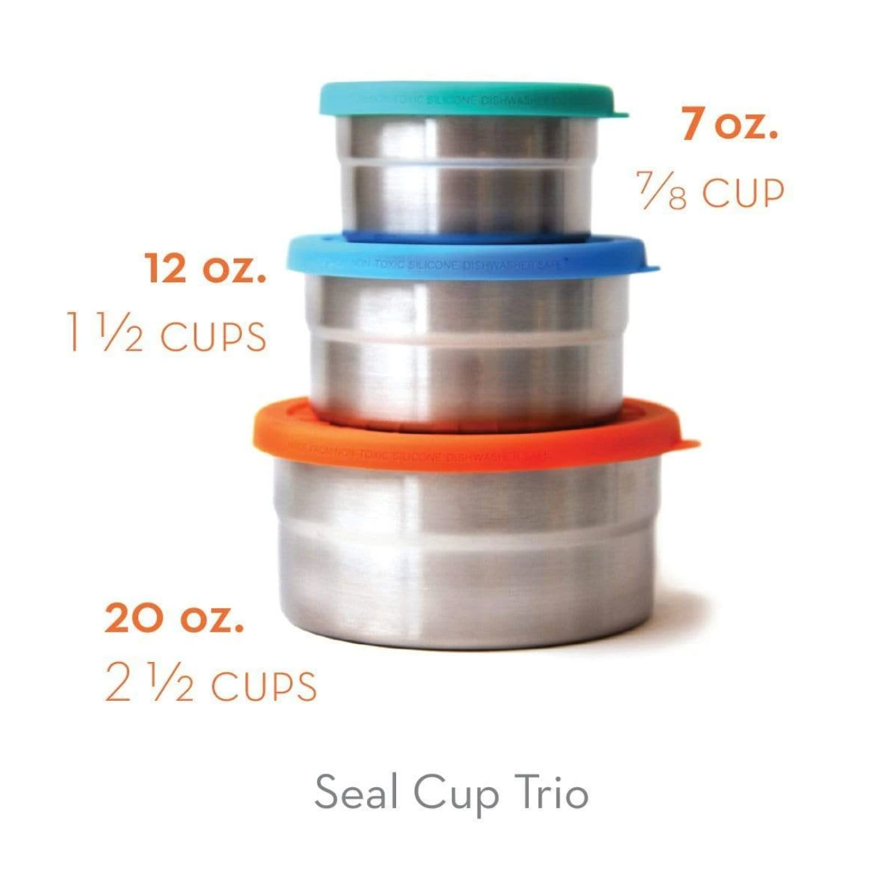 Ecolunchbox Food Storage Containers- Seal Cup Trio