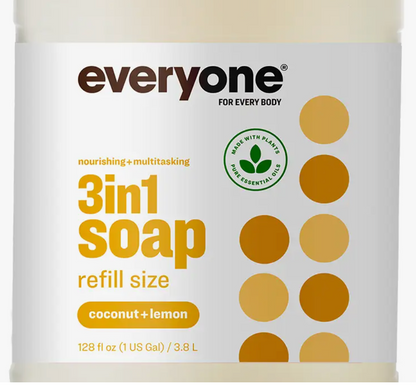 3in1 Coconut + Lemon Soap- refillable