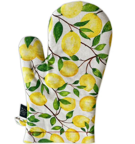 Artsy "Lemon Dance" Oven Mitt (Pot Holder)