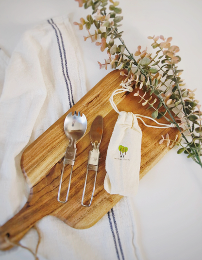 Foldable Cutlery Set- Stainless Steel