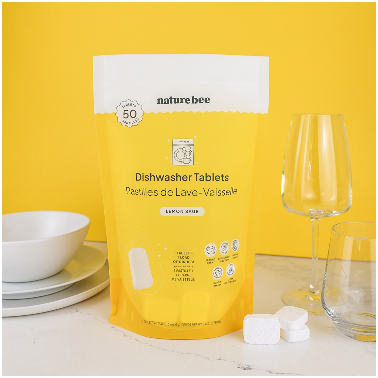 Dishwasher Pods - Tablets Lemon by Nature Bee