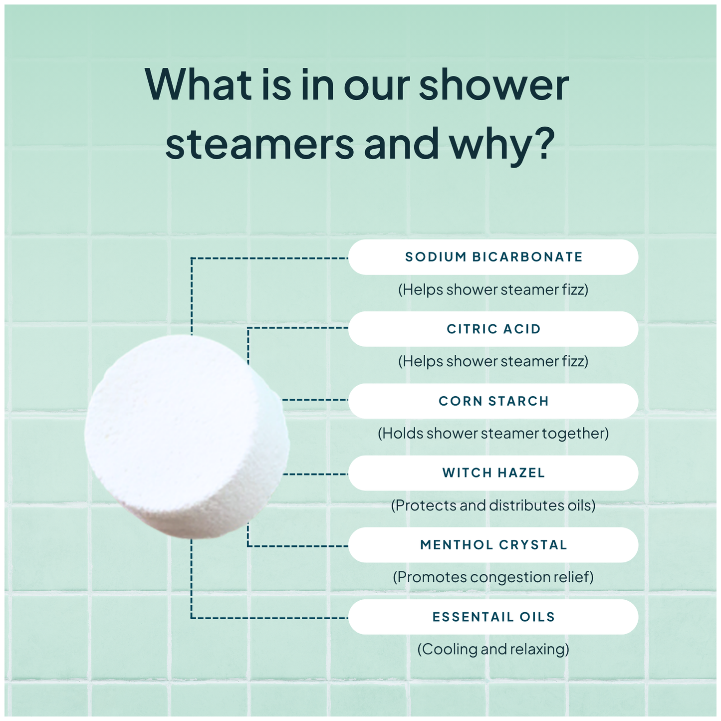 Refreshing Mint Shower Steamers | Nature Bee