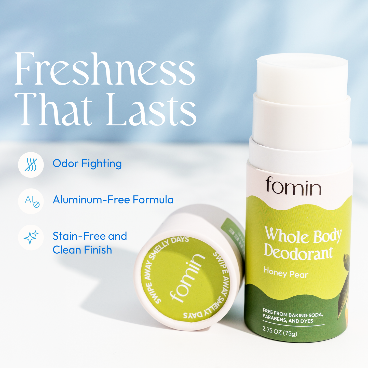 Deodorant Stick in Compostable Packaging