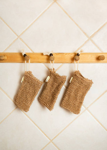 Sisal Linen Soap Bag