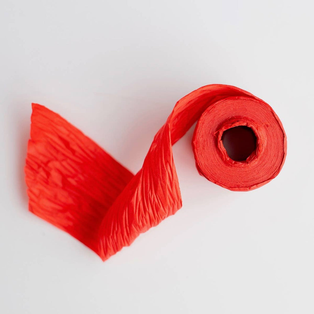 Crepe Paper Eco Ribbon: Red