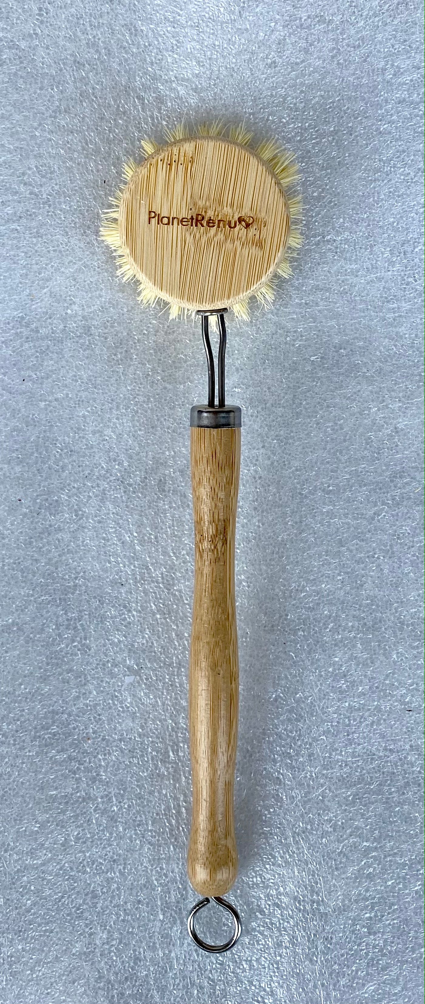 Bamboo & Sisal Scrubber Brush with Long Handle