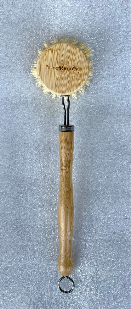 Bamboo & Sisal Scrubber Brush with Long Handle