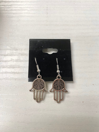Silver Hamsa Earrings