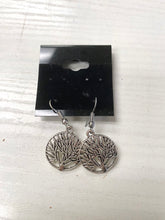 Small silver tree of life earrings