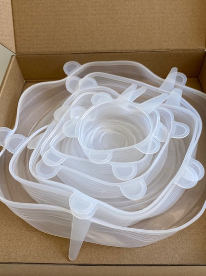 Silicone Food Covers- Clear Set
