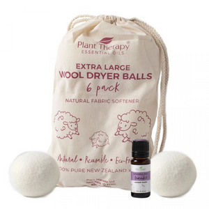 wool dryer balls with lavender essential oil