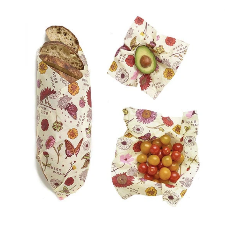 Bee's Wraps, Plastic Alternative, Planet Renu, Bee's Wrap, Saran Wrap Replacement, Plastic Bag Replacement, Zero Waste Lunch, Reusable Food Cover