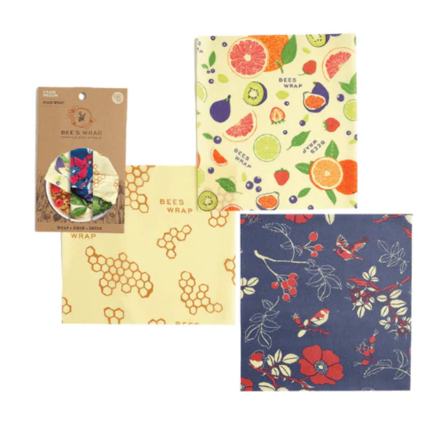 Bee's Wraps, Plastic Alternative, Planet Renu, Bee's Wrap, Saran Wrap Replacement, Plastic Bag Replacement, Zero Waste Lunch, Reusable Food Cover