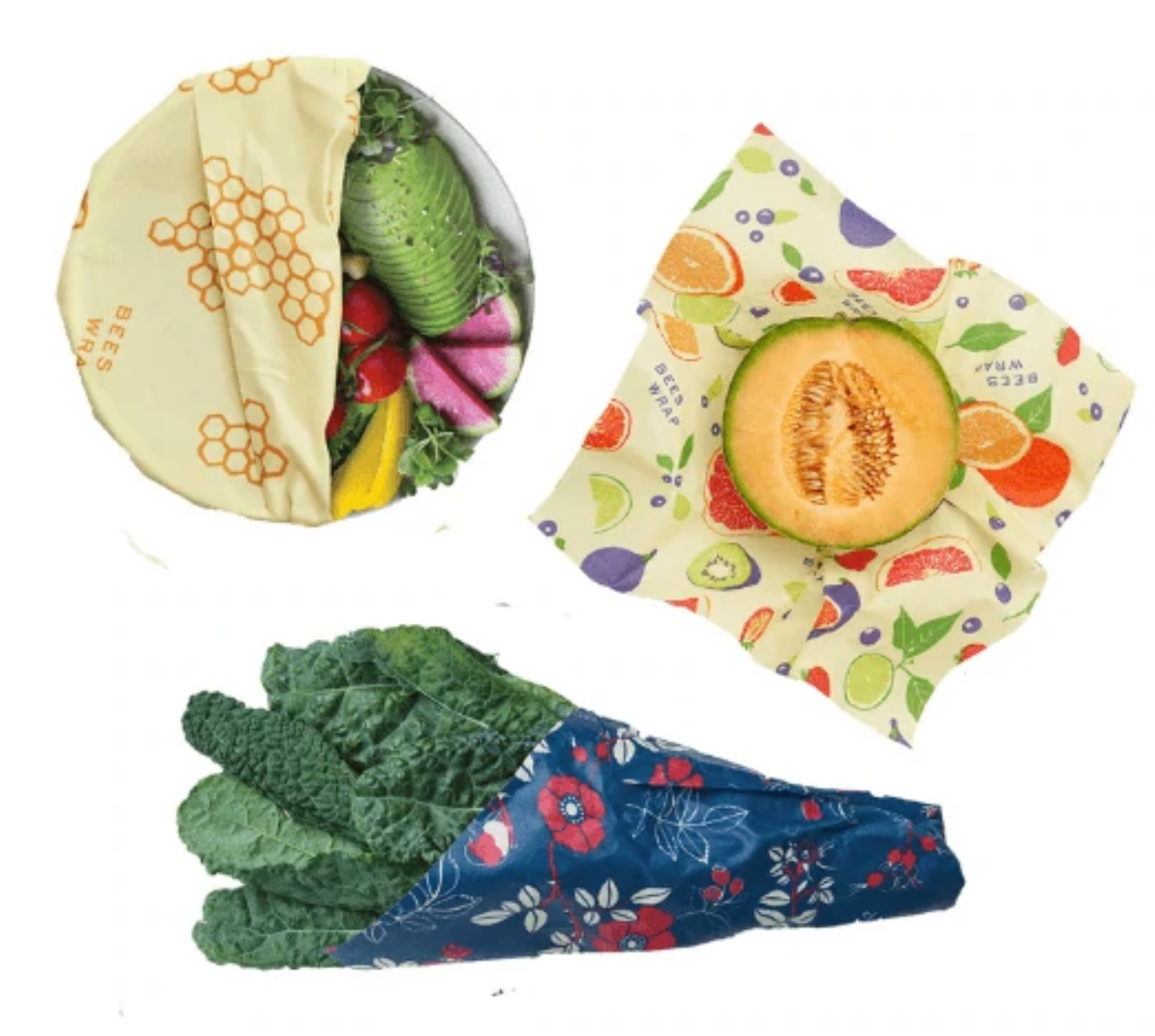 Bee's Wraps, Plastic Alternative, Planet Renu, Bee's Wrap, Saran Wrap Replacement, Plastic Bag Replacement, Zero Waste Lunch, Reusable Food Cover