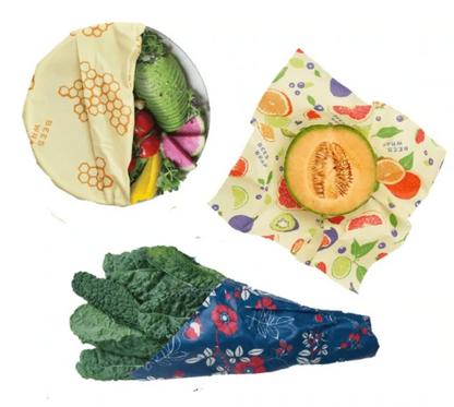 Bee's Wraps, Plastic Alternative, Planet Renu, Bee's Wrap, Saran Wrap Replacement, Plastic Bag Replacement, Zero Waste Lunch, Reusable Food Cover