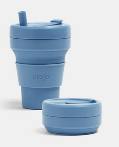 Baby Blue 24 oz Collapsible Travel Cup