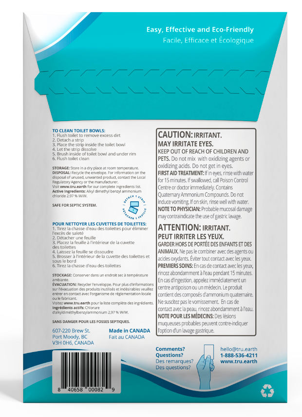 Tru Earth Toilet Bowl Cleaner Strips