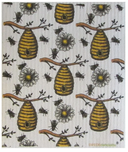 Bees Swede Dish Cloth Reusable Swedish dish cloths