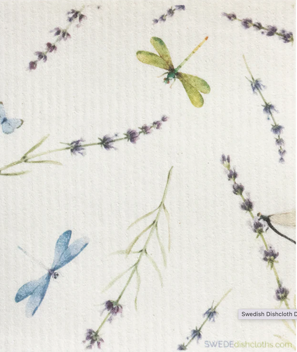 Dragonfly lavender Swede Dish Cloth Reusable Swedish dish cloths