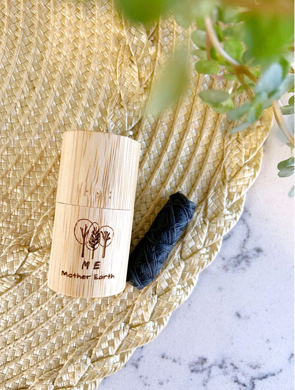 Vegan Biodegradable Floss in BAMBOO container- 50M