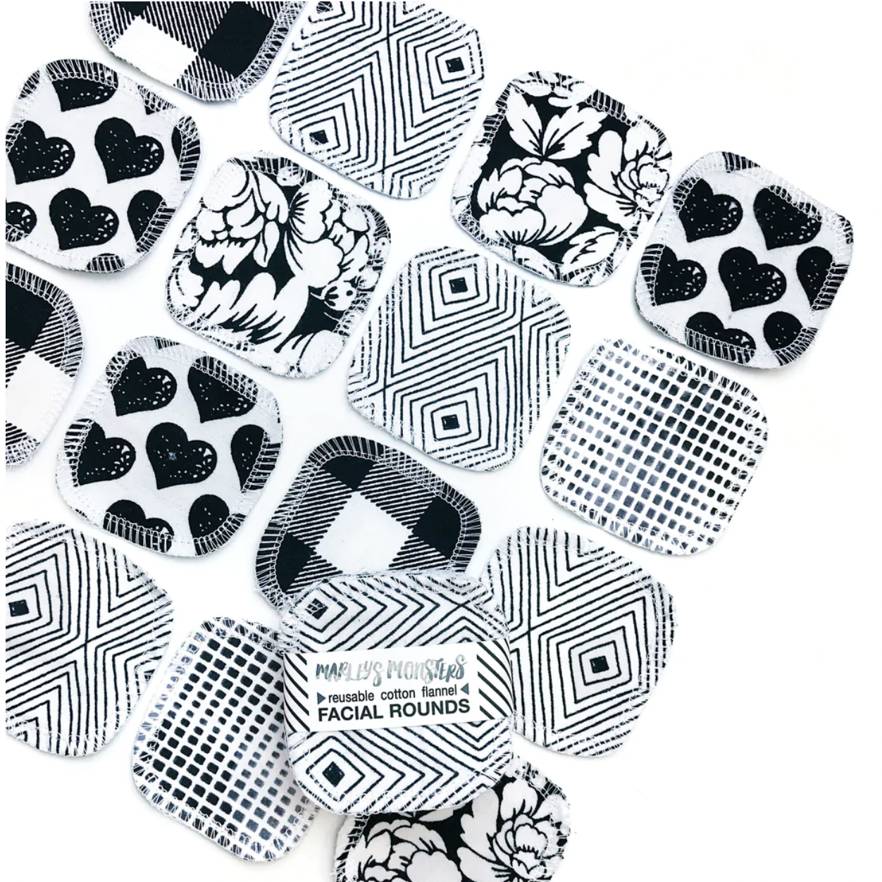 Marleys Monsters reusable cotton facial rounds zero waste from Planet Renu