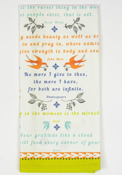 Organic Cotton Artsy Kitchen Tee Towels by SIP