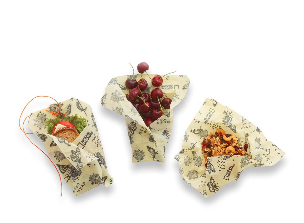 Bee's Wraps, National Geographic, Plastic Alternative, Bee's Wrap, Saran Wrap Replacement, Plastic Bag Replacement, Zero Waste Lunch, Reusable Food Cover