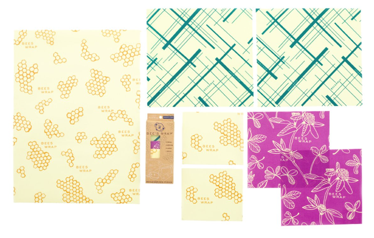Bee's Wrap Sustainable Reusable Food Storage Saran Wrap replacement