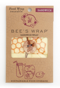 Bee's wraps sandwich Bee's Wraps, Plastic Alternative, Planet Renu, Bee's Wrap, Saran Wrap Replacement, Plastic Bag Replacement, Zero Waste Lunch, Reusable Food Cover