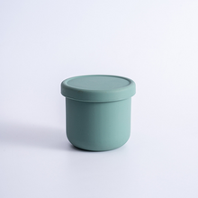 Silicone Food Storage Container bowl with Lid small green