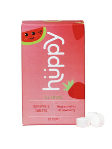 Sustainable Huppy Strawberry WatermelonToothpaste Tablets