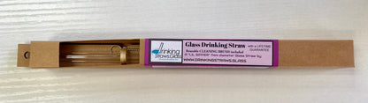 Glass drinking straw that's plastic free and zero waste from Planet Renu