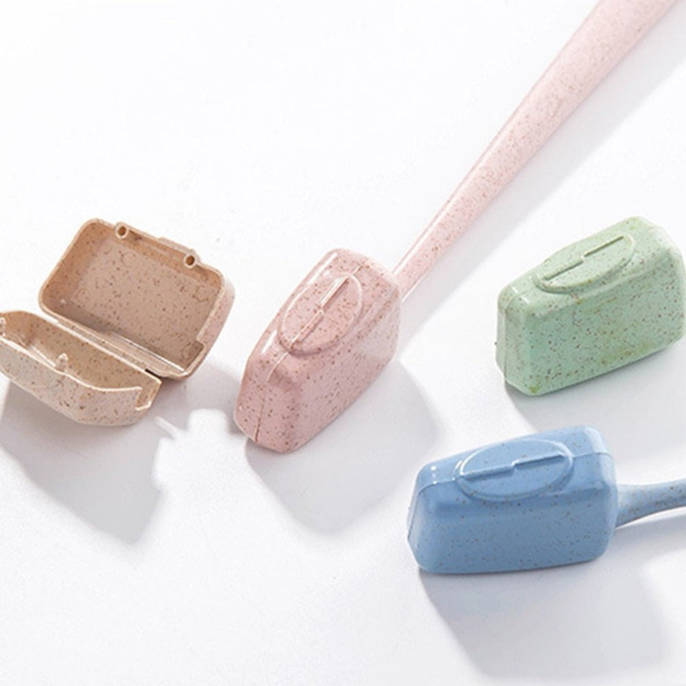 Wheat Straw Reusable Toothbrush Travel Caps
